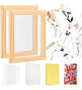 Aboofx Paper Making Kit, A7 Mini Size Paper Making Screen Frame Kit, Wooden Mold and Deckle with ...