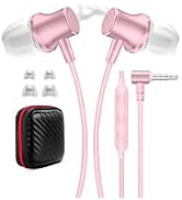 ASKUBSKU 3.5mm Wired Earbuds for School PC Chromebook Laptop, Rose Gold | Ear Buds with 3.5mm Plu...