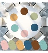 JarThenaAMCS 12Inch Boho Dry Erase Dots Colorful Erase Circles Removable Circle Paper Stickers fo...