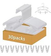 30 Pack Baby Clothes Hangers, 11-15 inch Adjustable Kid Hanger with Clips, Multifunctional Childr...