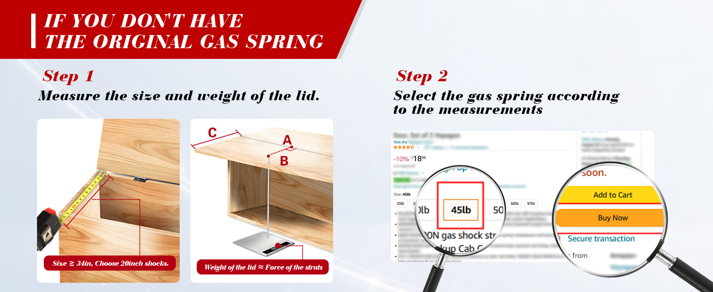 gas shocks for tool box lid