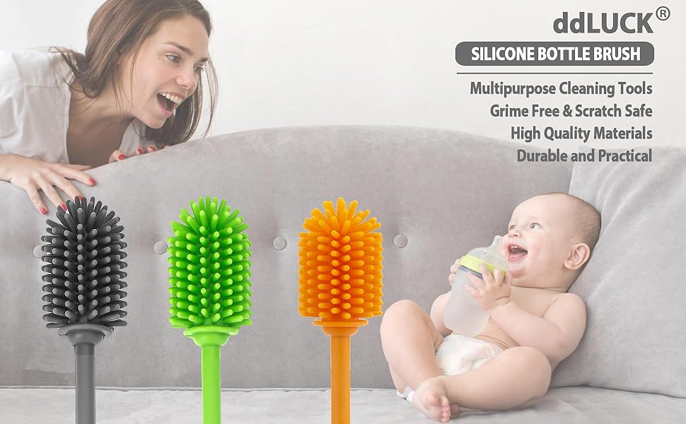 Silicone bottle brush