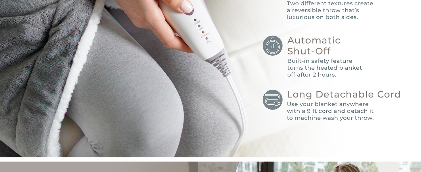 thoughtfully designed instaheat ultrasoft micromink fast heating auto shut off lcd machine washable