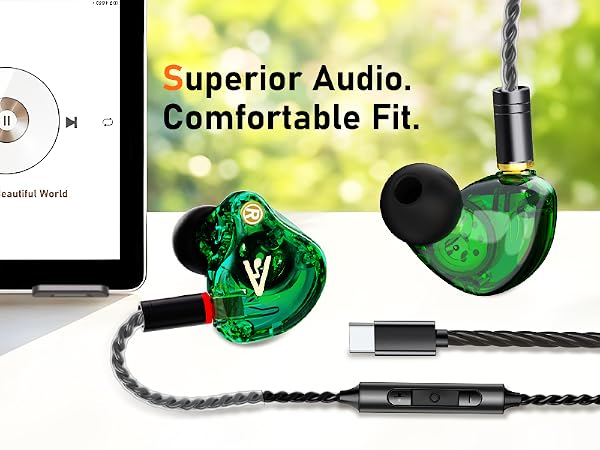 Audiovance Vibes 202 HiFi Wired Earbuds
