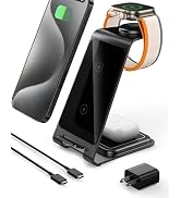 Intoval 3-in-1 Wireless Charging Station for iPhone 15 Pro/15/15 Pro Max/14 Pro/14/14 Pro Max, Ap...