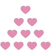 Polcatay 10 PCS Heart Car Stickers, Personalized Reflective Warning Decoration for Rear Windshiel...