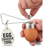Egg Cracker Tool for Raw Eggs - Egg Shell Opener for Soft-Boiled Shell Tops, Stainless Steel Topp...