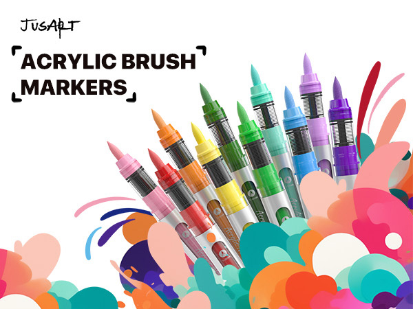 acrylic paint markers brush tip