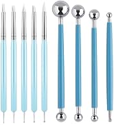 UUSYCUN 9PCS Sculpting Clay Dotting Tools, Dotting Tools for Painting Mandalas, 2-Way Ball Stylus...