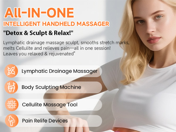 Lymphatic Drainage Massager and Anti Cellulite Massage Tool