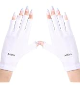 AIRSEE UV Gloves for Nail Lamp,Professional UPF50+ UV Protection Gloves for Manicures Nail Art,Fi...