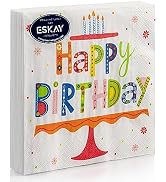 B-Day Color Napkins for Cocktails, Appetizers, Bar Drinks, Birthdays and Wedding Events, Thick an...