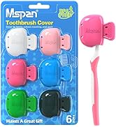 Mspan Toothbrush Cover Cap Case: Brush Head Protector Pods Plastic Travel Tooth Brushing Clip for...