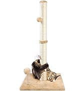 ANWA 32" Tall Cat Scratching Posts for Indoor Cats, 3-in-1 Cat Scratching Post with Plush Toys, P...