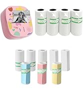 XenGro Mini Sticker Printer Pink Bundle – Portable Inkless Bluetooth Thermal Printer with BPA-Fre...