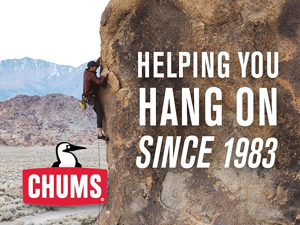 Chums Functional Outdoor gear is for adventures like kayaking boating fishing skiing snowboarding