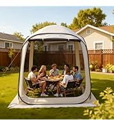 VEVOR 6 x 6 ft Pop up Screen House Tent, 4-6 Person Portable Screen Gazebo, with Carry Bag, Netti...