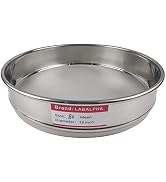 LABALPHA 80 Mesh Lab Sieves, 80 Mesh Test Sieve, 12'' Diameter, 304 Stainless Steel Wire Cloth (0...