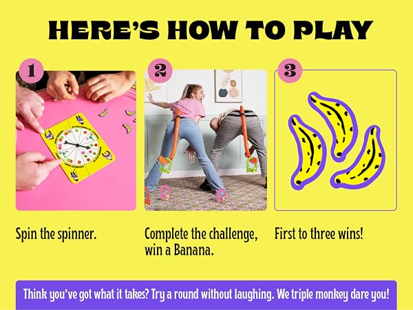 It's Bananas Monkey Tail Game - Family party game board game for bachelorette holiday drinking fun