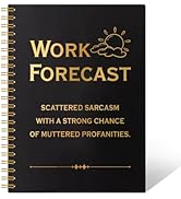 THEBESTU Work Forecast 160 Pages Hardcover Blank Spiral Notebook, Funny Sarcastic Notebook Gifts ...