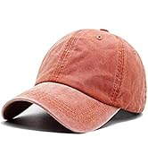 Unisex Vintage Washed Distressed Baseball-Cap Twill Adjustable Dad-Hat…