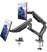 Dual Monitor Desk Mount, 13-32 inch Adjustable Gas Spring Monitor Arm, Computer Display Stand Hol...