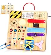Grarain Busy Board for Toddlers - Montessori Educational Toy for 1-3 Year Old Boys & Girls | Trav...