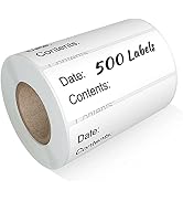 Labelebal 500pcs Food Labels,1 x 3 Inch Freezer Labels Removable for Food Containers, Mason Jar L...