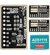 Lonely Binary 3-Pack ADS1115 16-Bit ADC Module (Gold Edition, ENIG, Lead-Free) – 4-Channel I2C An...