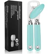 Safring Can Opener Manual, Heavy Duty Stainless Steel Smooth Edge Can Openers With Soft Touch Han...