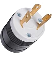 NEMA L5-30P Locking Plug, 30 Amp 125V Generator Twist Lock Adapter Plug, 2 Pole 3 Wire Grounding,...