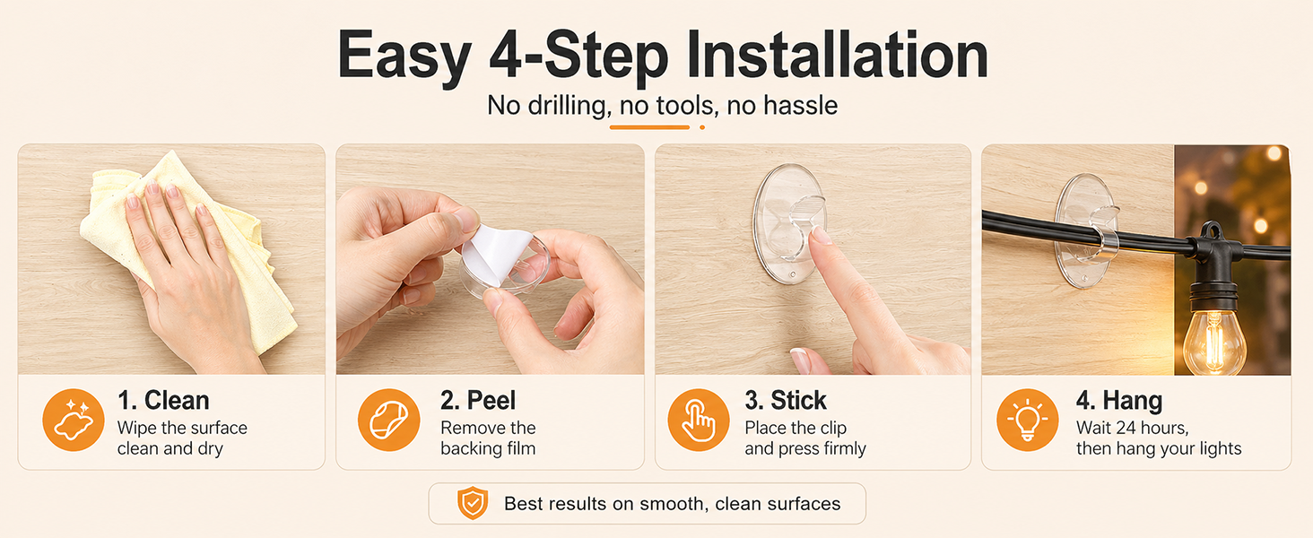 Easy 4-step installation