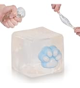 Ssqauvig Cat Paw Ice Cube Squishy,Medium 1.98 Inch Stress Cube Squeeze Toy,Soft Slow Rebound Squi...