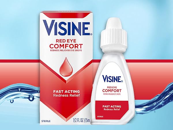 Visine Red Eye Hydrating Comfort, Lubricant, Redness Reliever Eye Drops, eye drop, redness relief