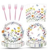 Spring Floral Party Supplies Set