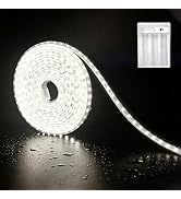 ZSLAIFU LED Strip Lights Battery Powered, 3.3FT Battery Powered 120 LEDs Strip Lights, Waterproof...