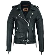 Women Motorcycle Classic Leather Jacket, Premier Cowhide Leather Plain Sided Biker Leather Jacket
