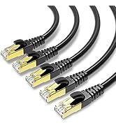 KASIMO CAT 8 Ethernet Cable Shielded SFTP Internet Network Patch Cord, Heavy Duty High Speed LAN ...