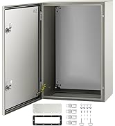 VEVOR NEMA Steel Enclosure, 24 x 16 x 10'' NEMA 4X Steel Electrical Box, IP66 Waterproof & Dustpr...