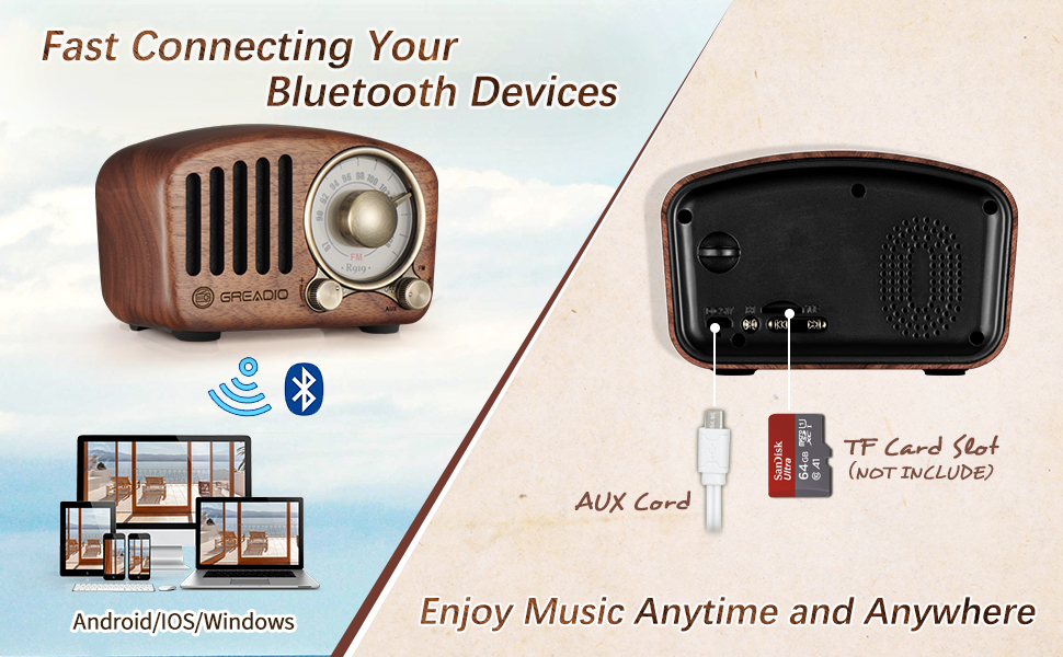 retro radio bluetooth speaker