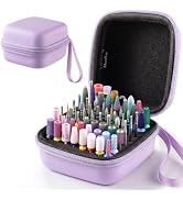 MelodySusie 64-Holes Nail Drill Bit Holder, Portable Dustproof Case, Purple | 3/32" Bits, Large C...