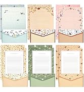 KSIWRE Stationery Writing Paper with Envelopes, Sweet Floral Style Lined Stationary Paper,36 PCS ...