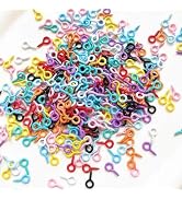 200 Pcs Screw Eye Pins for Jewelry Making, Colorful Small Screw Eye Pins Screw Clasps,Jewelry Eye...