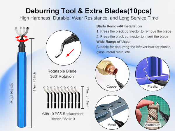 Metal Deburring Tool Set