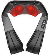 Nekteck Shiatsu Neck Massager with Heat for Pain Relief Deep Tissue, 2026 Upgraded 3D Back Should...