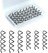 Spiral Bobby Pins Black with Storage Tin, 20 Pcs Spin Pins for Hair(2&2.4 Inch), Premium Spiral H...