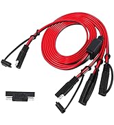 SinLoon Y Splitter 1 to 3 SAE Connector Cable, 8FT SAE Power Extension Cable, 1 SAE Polarity Reve...