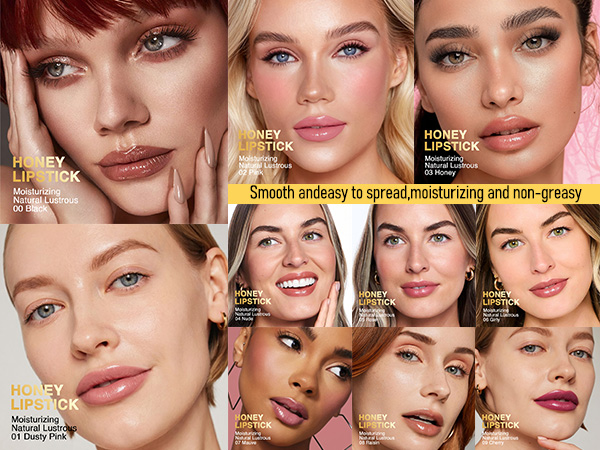 Honey Tinted Lip Balm for Women, Hydrating Lip Oil Stick Lipstick