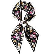 Silk Head Scarf for Hair Fashion Headwrap for Women Lightweight Neck Tie