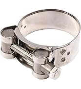 Stainless Steel Exhaust Band Clamp, 48-51mm, Motorcycle and Automotive Replacement Part